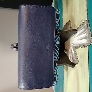 Vera Bradley Navy and Blue Patterned Clutch